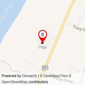 Citgo on Riverside Drive, Augusta Maine - location map