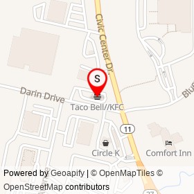 Taco Bell//KFC on Darin Drive, Augusta Maine - location map