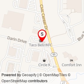 Taco Bell on Darin Drive, Augusta Maine - location map
