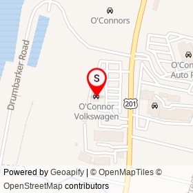 O'Connor Volkswagen on Riverside Drive, Augusta Maine - location map