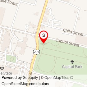 Childrens 9/11 Memoriall on Capitol Street, Augusta Maine - location map
