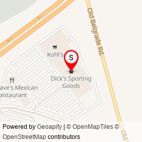 Dick's Sporting Goods on Stephen King Drive, Augusta Maine - location map
