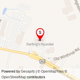 Darling's Hyundai on Western Avenue, Augusta Maine - location map