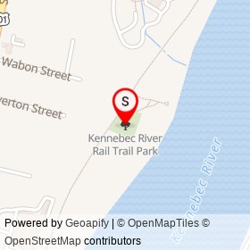 Kennebec River Rail Trail Park on , Augusta Maine - location map