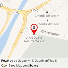 Uncle Dean's Natural Market on Grove Street, Waterville Maine - location map