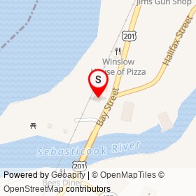 J S Oil on Bay Street, Waterville Maine - location map