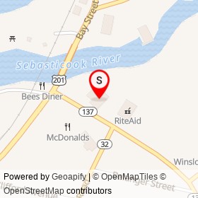 Pleaus on China Road, Waterville Maine - location map