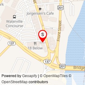 Silver Street Tavern on Silver Street, Waterville Maine - location map