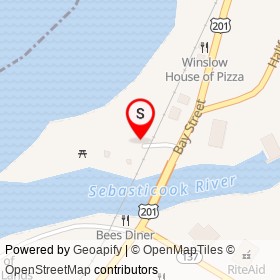 Fort Halifax Park on , Waterville Maine - location map