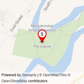 The oxbow on , Waterville Maine - location map