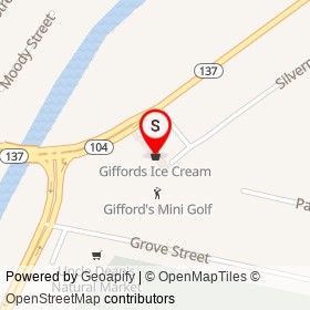 Giffords Ice Cream on Silver Street, Waterville Maine - location map