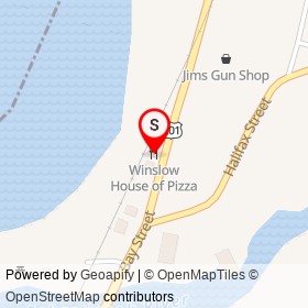 Winslow House of Pizza on Bay Street, Waterville Maine - location map