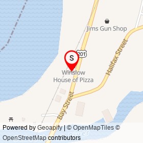 Asian Cafe on Bay Street, Waterville Maine - location map