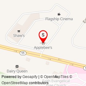 Applebee's on Kennedy Memorial Drive, Waterville Maine - location map