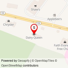 Dairy Queen on Kennedy Memorial Drive, Waterville Maine - location map