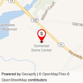Somerset Stone Center on Kennedy Memorial Drive, Oakland Maine - location map