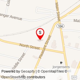Mobil Mart on Pleasant Street, Waterville Maine - location map