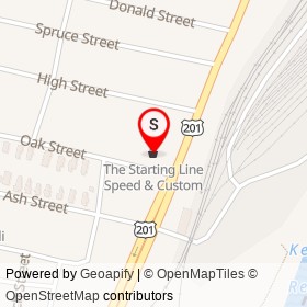 The Starting Line Speed & Custom on College Avenue, Waterville Maine - location map