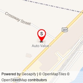 Auto Value - on College Avenue, Waterville Maine - location map