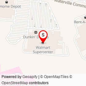 Walmart Supercenter on Waterville Commons Drive, Waterville Maine - location map