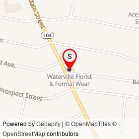 Waterville Florist & Formal Wear on Main Street, Waterville Maine - location map