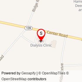 Dialysis Clinic on Ridge Road, Fairfield Maine - location map