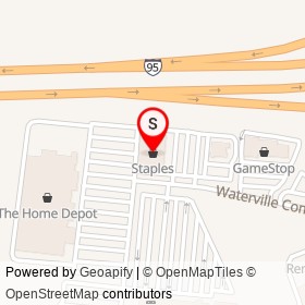 Staples on Waterville Commons Drive, Waterville Maine - location map
