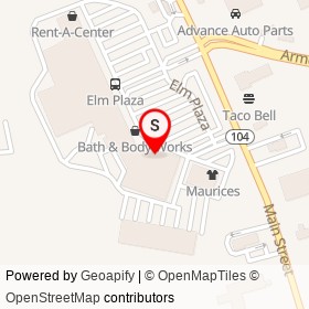 JCPenney on Elm Plaza, Waterville Maine - location map