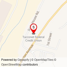 Tacconet Federal Credit Union on Benton Avenue, Waterville Maine - location map