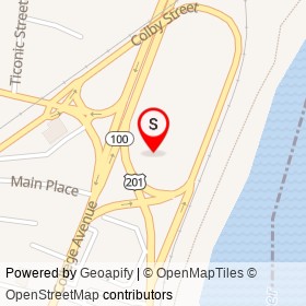 Waterville Police Department on Colby Street, Waterville Maine - location map