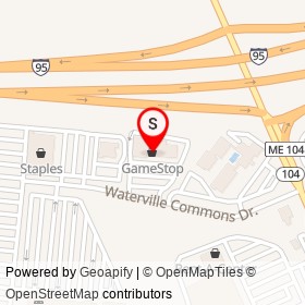 GameStop on Waterville Commons Drive, Waterville Maine - location map