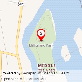 Mill Island Park on , Fairfield Maine - location map