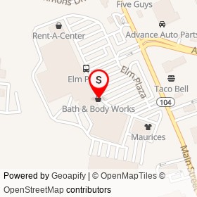 Bath & Body Works on Elm Plaza, Waterville Maine - location map