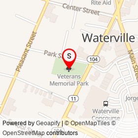 Veterans Memorial Park on , Waterville Maine - location map