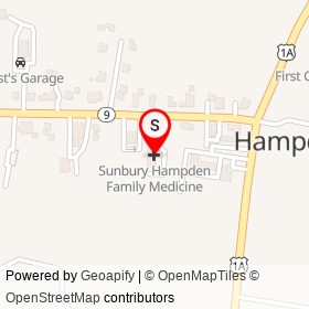 Sunbury Hampden Family Medicine on Western Avenue, Hampden Maine - location map