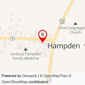 Subway on Western Avenue, Hampden Maine - location map