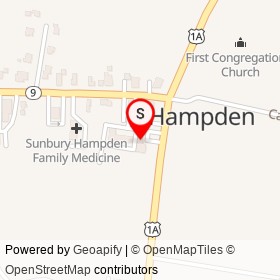 Camden National Bank on Main Road North, Hampden Maine - location map