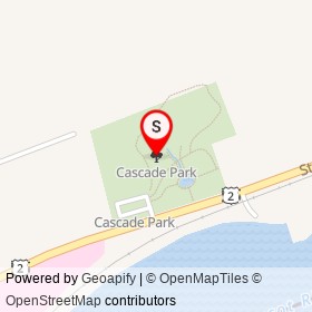 Cascade Park on , Bangor Maine - location map