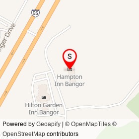 Hampton Inn Bangor on Haskell Road, Bangor Maine - location map
