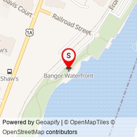 Bangor Waterfront on , Bangor Maine - location map
