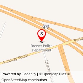 Brewer Police Department on Parkway South, Brewer Maine - location map