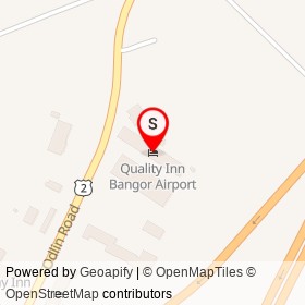 Quality Inn Bangor Airport on Odlin Road, Bangor Maine - location map