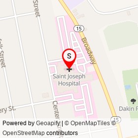 Saint Joseph Hospital on Broadway, Bangor Maine - location map