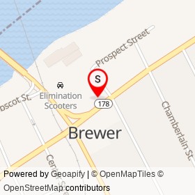 Circle K  (Irving) on North Main Street, Brewer Maine - location map