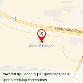 Motel 6 Bangor on Hammond Street, Bangor Maine - location map