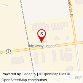 Hide-Away Lounge on Hammond Street, Bangor Maine - location map