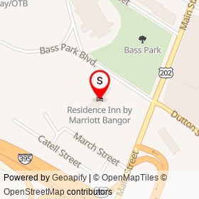 Residence Inn by Marriott Bangor on Bass Park Boulevard, Bangor Maine - location map