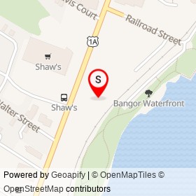 Bangor Waterfront on Railroad Street, Bangor Maine - location map