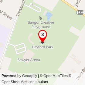 Hayford Park on , Bangor Maine - location map