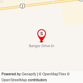 Bangor Drive-In on US 2;ME 100, Hermon Maine - location map